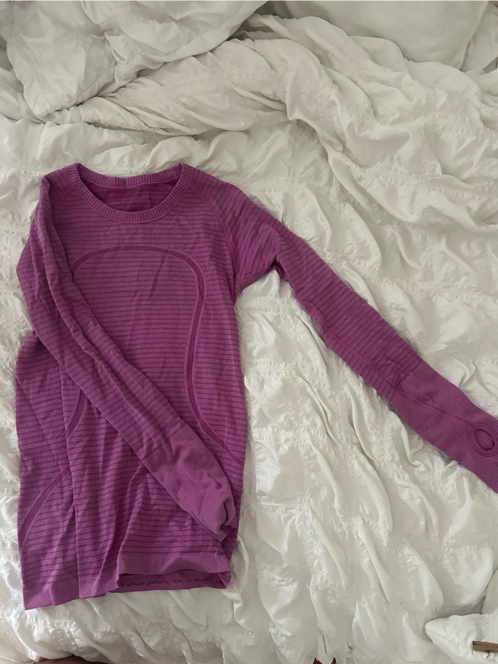 lululemon athletica Ribbed Long-Sleeve Sleep Top in Purple